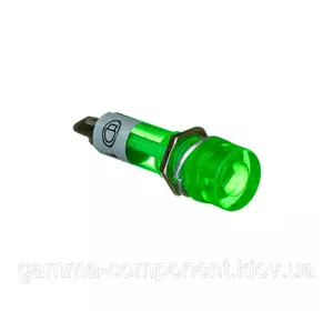 Індикаторна лампа зелена XD10-3 od=10mm 12v Daier