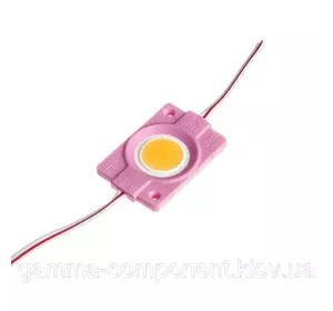 Світлодіодний модуль (кластер) СОВ коло, 1led, 2.4 W, рожевий, 12В, IP65