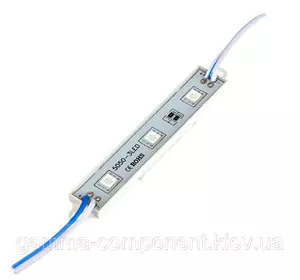 Світлодіодний модуль (кластер) SMD5050, 3led, 0,72 W, синій, 12В, IP65