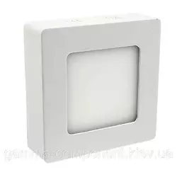 Світлодіодний світильник настінно-стельовий 6Вт квадратний, білий, IP20