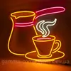 Неонова вивіска Чашка кави та турка (500x470)