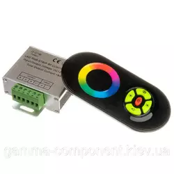 Контролер для світлодіодної стрічки RGB 18 A, 216 Вт, чорний радіопульт сенсорний