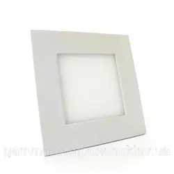 Світлодіодний світильник точковий 6Вт квадрат, білий, IP20