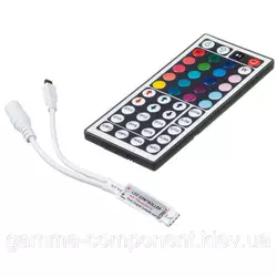 Контролер mini для світлодіодної стрічки RGB 6 A, 72 Вт, ІЧ пульт 44 кнопки