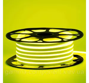 Світлодіодний неон 220В лимонний жовтий AVT-1 smd 2835-120 лід/м 7Вт/м, герметичний