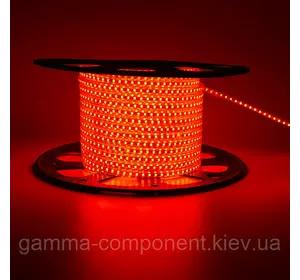 Комплект світлодіодної стрічки червоного кольору 220В smd2835 120 Led/m (10 метрів)
