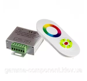 Контролер для світлодіодної стрічки RGB 18 A, 216 Вт, білий радіопульт сенсорний