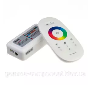 Контролер для світлодіодної стрічки RGB 18 A, 216 Вт, білий радіопульт сенсорний 8 кнопок