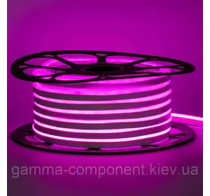 Світлодіодний неон 220В рожевий AVT-1 smd 2835-120 лід/м 7Вт/м, герметичний
