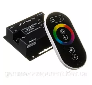 LED контролер світлодіодний RGB 24-12Вт (Radio 6 кнопок) чорний