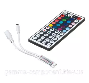 Контролер mini для світлодіодної стрічки RGB 6 A, 72 Вт, ІЧ пульт 44 кнопки