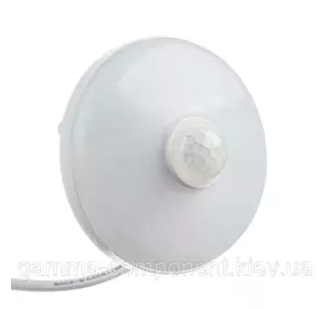 Світлодіодний світильник з датчиком руху накладної ЖКХ 13Вт, круглий, холодний білий, IP40