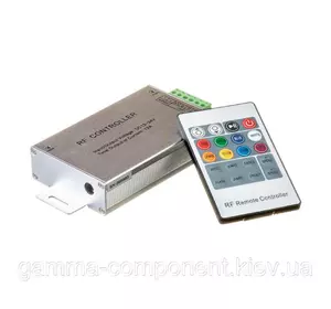 Контролер для світлодіодної стрічки RGB 12 A, 144 Вт, радіопульт 20 кнопок