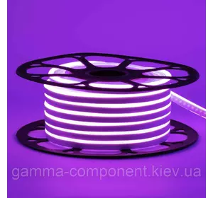 Неонова стрічка світлодіодна фіолетова 12V 8х16 пвх smd2835 120LED/м 8Вт/м IP65