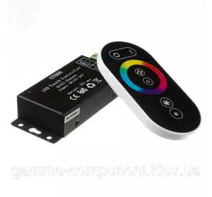 Контролер для світлодіодної стрічки RGB 18 A, 216 Вт, чорний радіопульт сенсорний 6 кнопок
